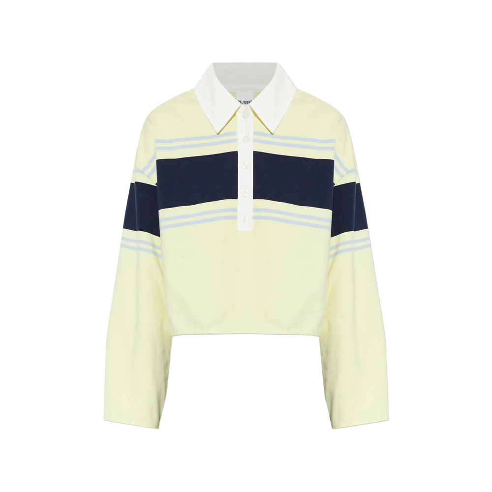 Re/done Striped Polo Top