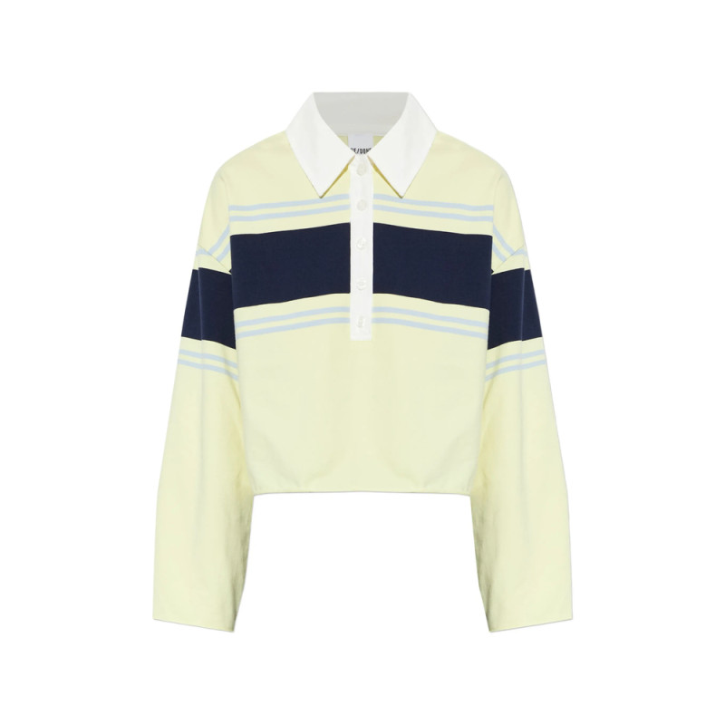 Re/done Striped Polo Top