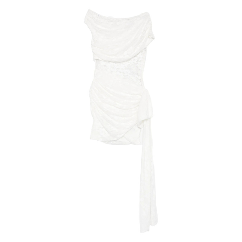 Self-portrait Lace Draped Mini Dress