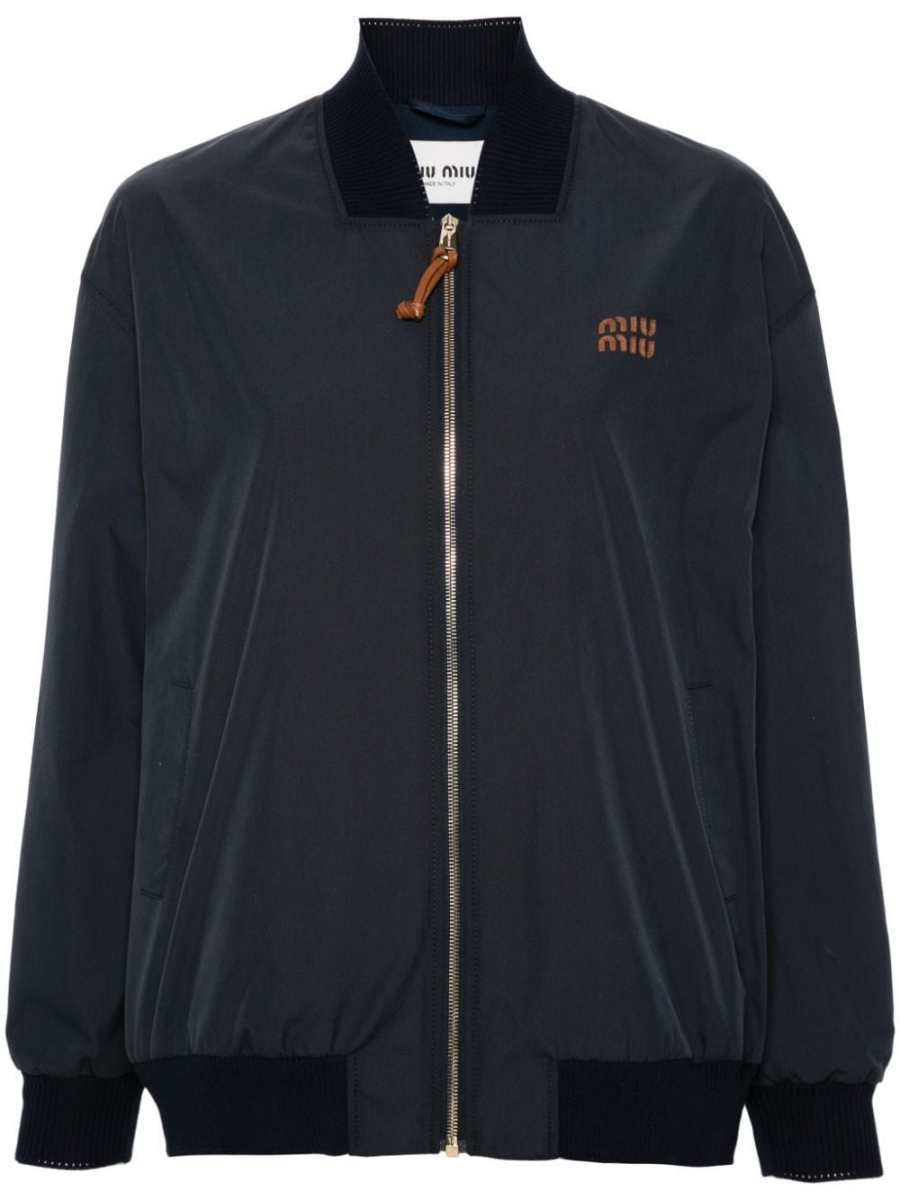 logo-patches bomber jacket