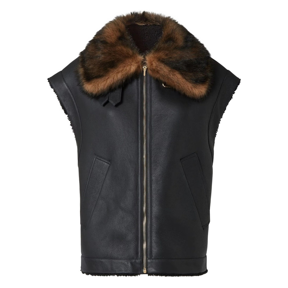 Fendi Fur-collar Zip Gilet