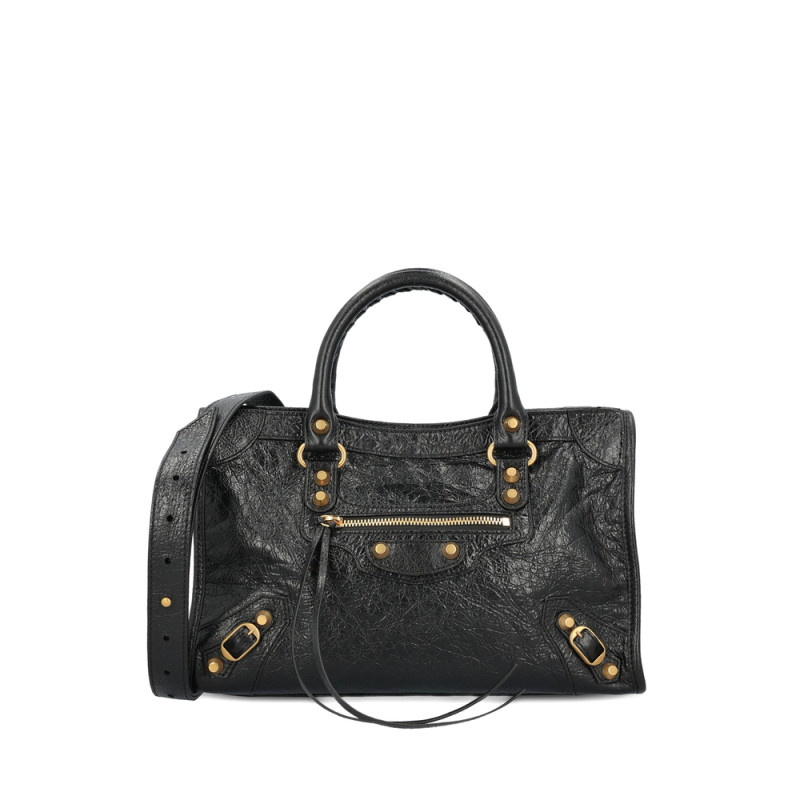 Balenciaga Small Le City Stud Textured Tote Bag