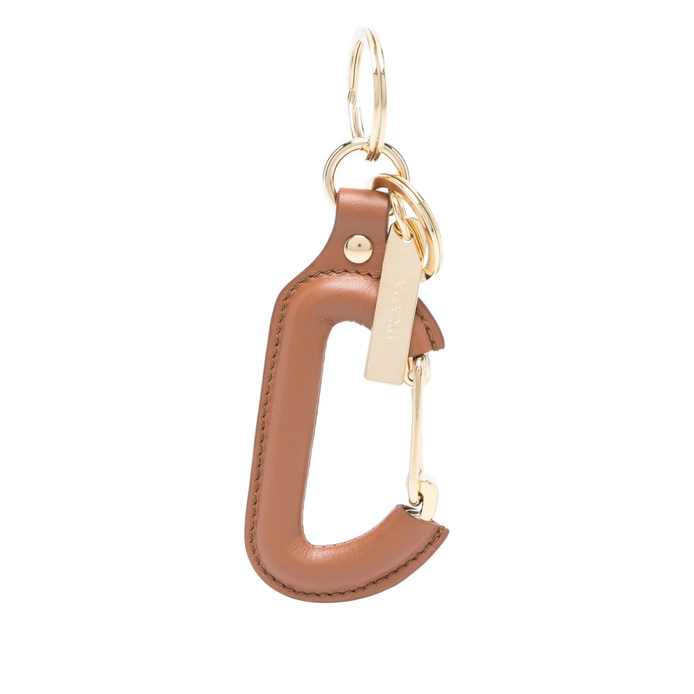 Prada Leather Carabiner Keyring