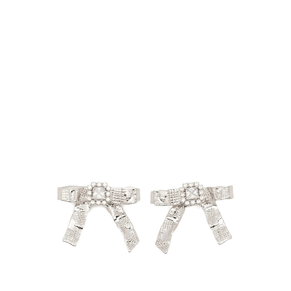 Shushu/tong X YVMIN Foil Ribbon Embellished Earrings