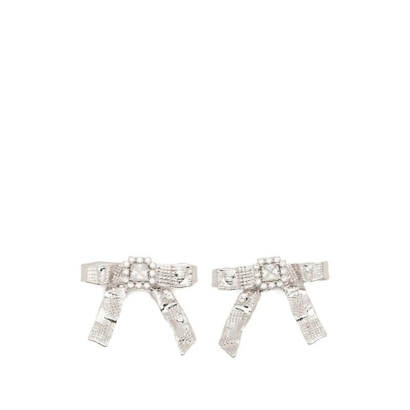 Shushu/tong X YVMIN Foil Ribbon Embellished Earrings