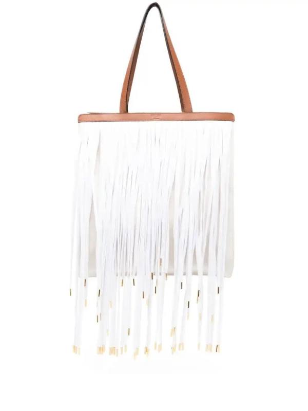 fringe-detailed tote bag