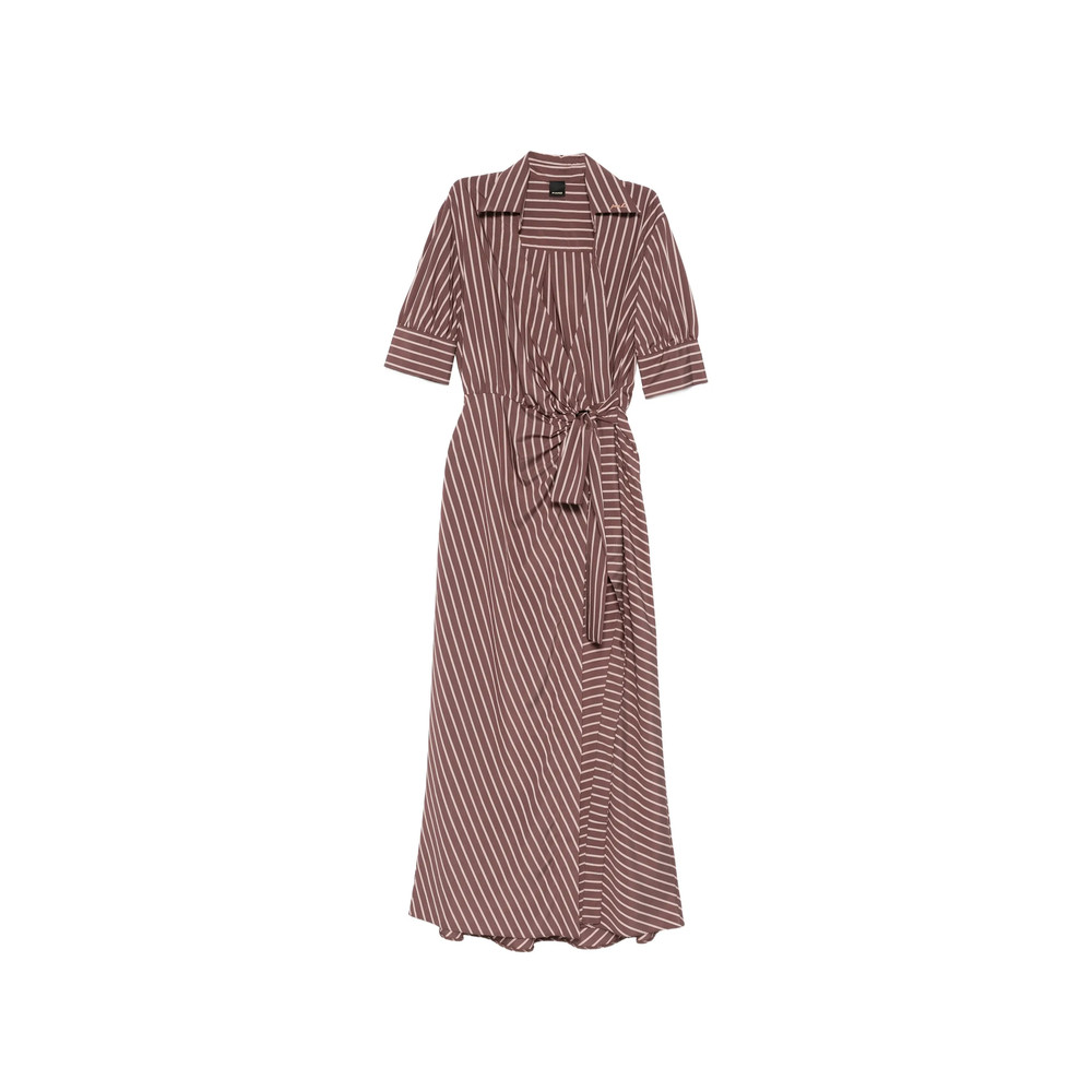 Pinko Striped Maxi Shirt Dress