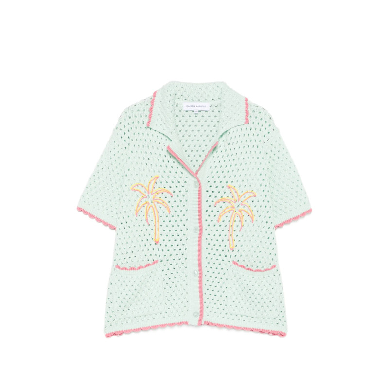 Maison Labiche Souchier Palm Crochet Shirt
