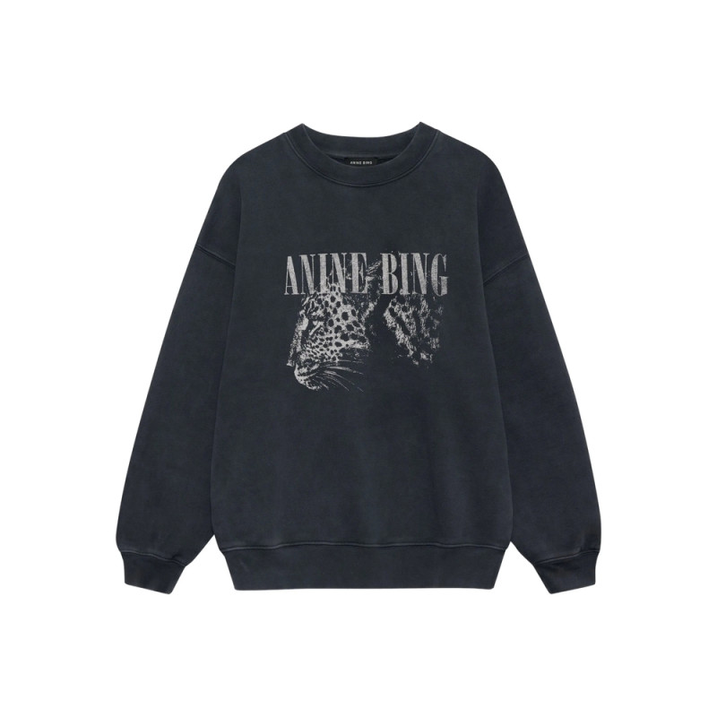 Anine Bing Spencer Leopard-print Sweatshirt