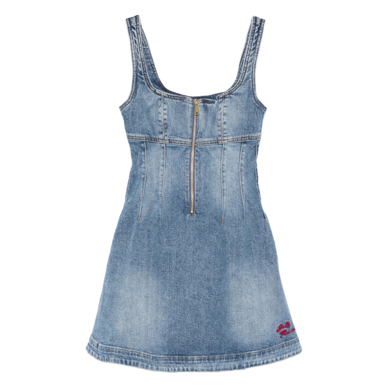 Self-portrait Denim Zip Mini Dress