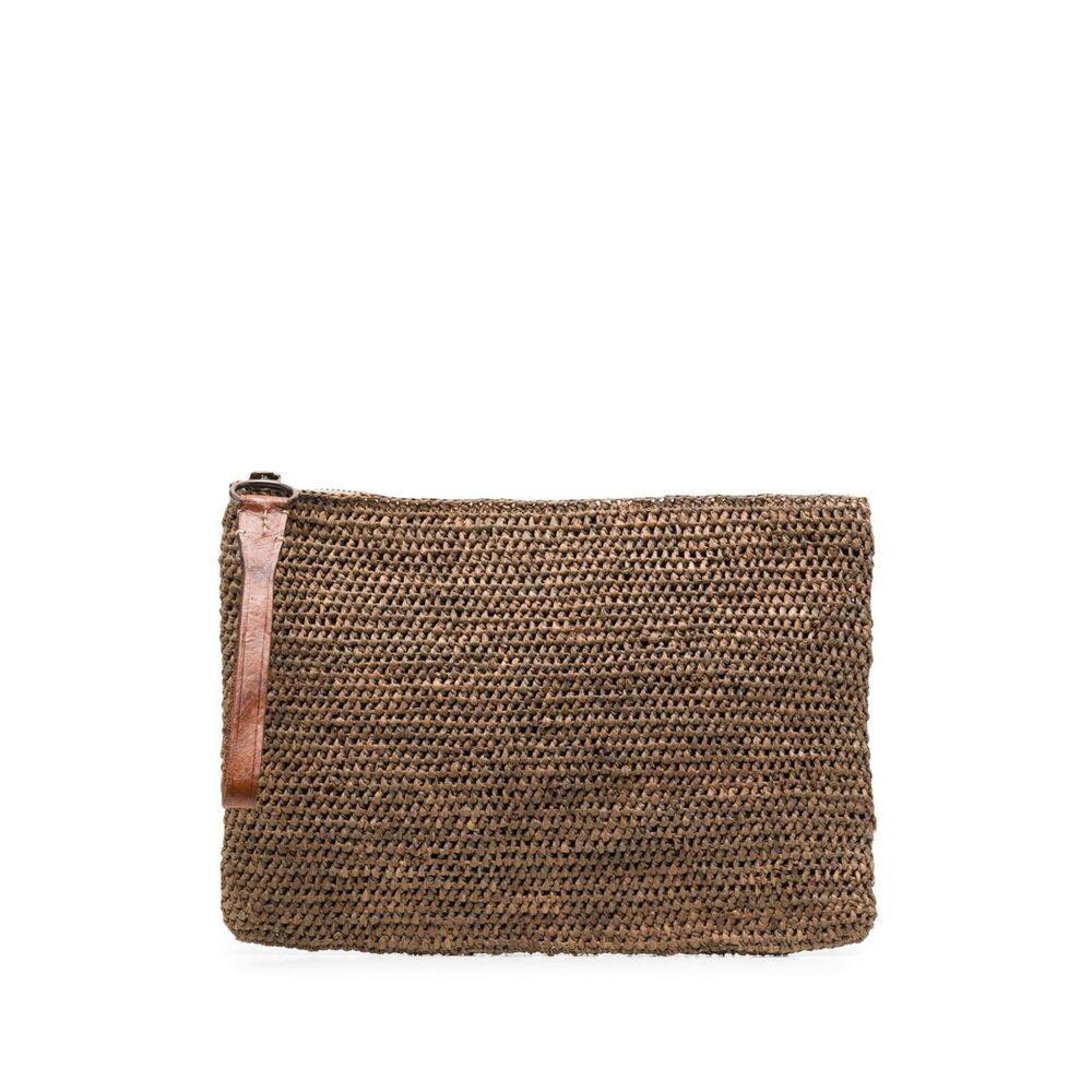 Ibeliv Woven Zipped Clutch Bag