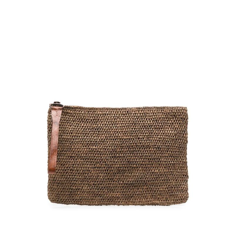 Ibeliv Woven Zipped Clutch Bag