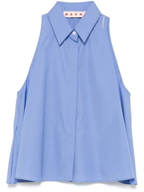 flared cotton blouse