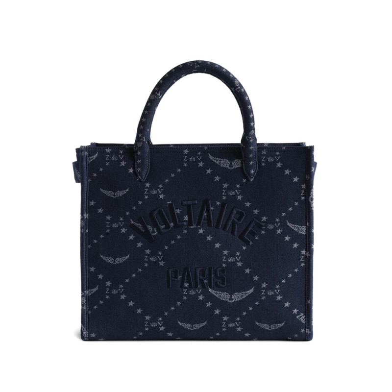 Zadig & Voltaire Angel Monogram Denim Tote Bag