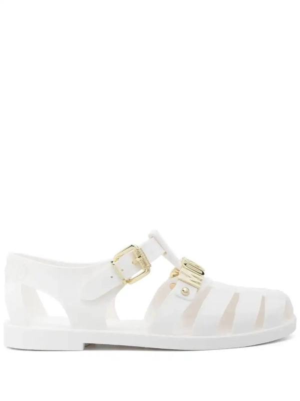 logo lettering sandals