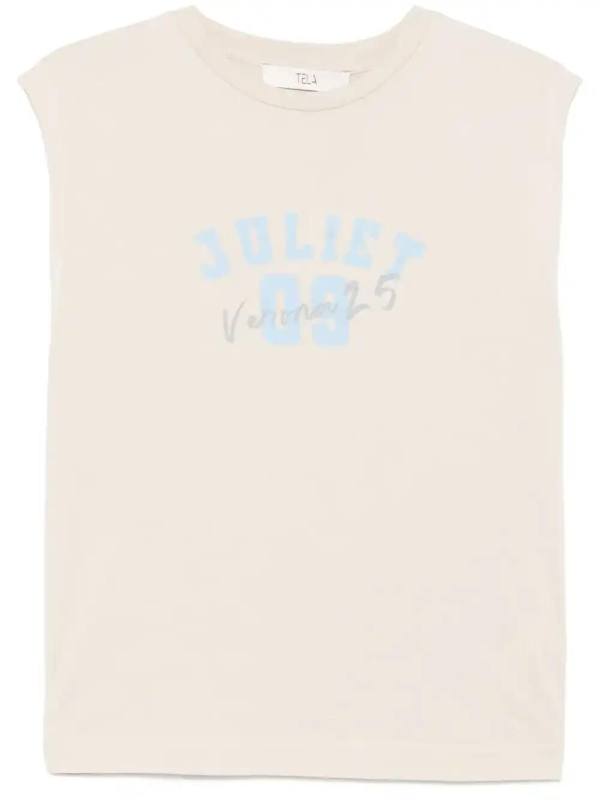 graphic-print tank top