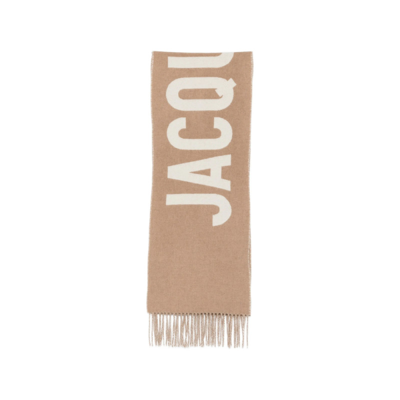 Jacquemus Logo-intarsia Fringed Scarf