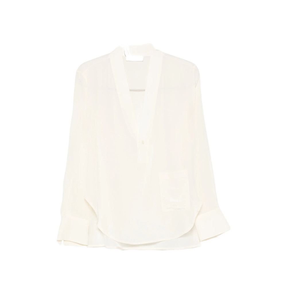 Victoria Beckham V-neck Patch-pocket Blouse