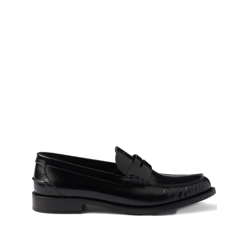 Prada 20mm Brushed-leather Band Loafers