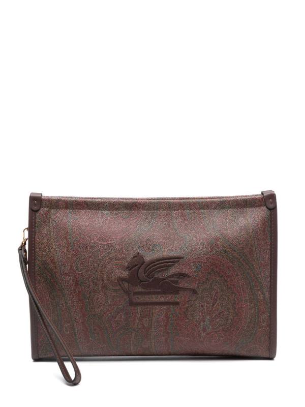 Essential paisley-print clutch bag