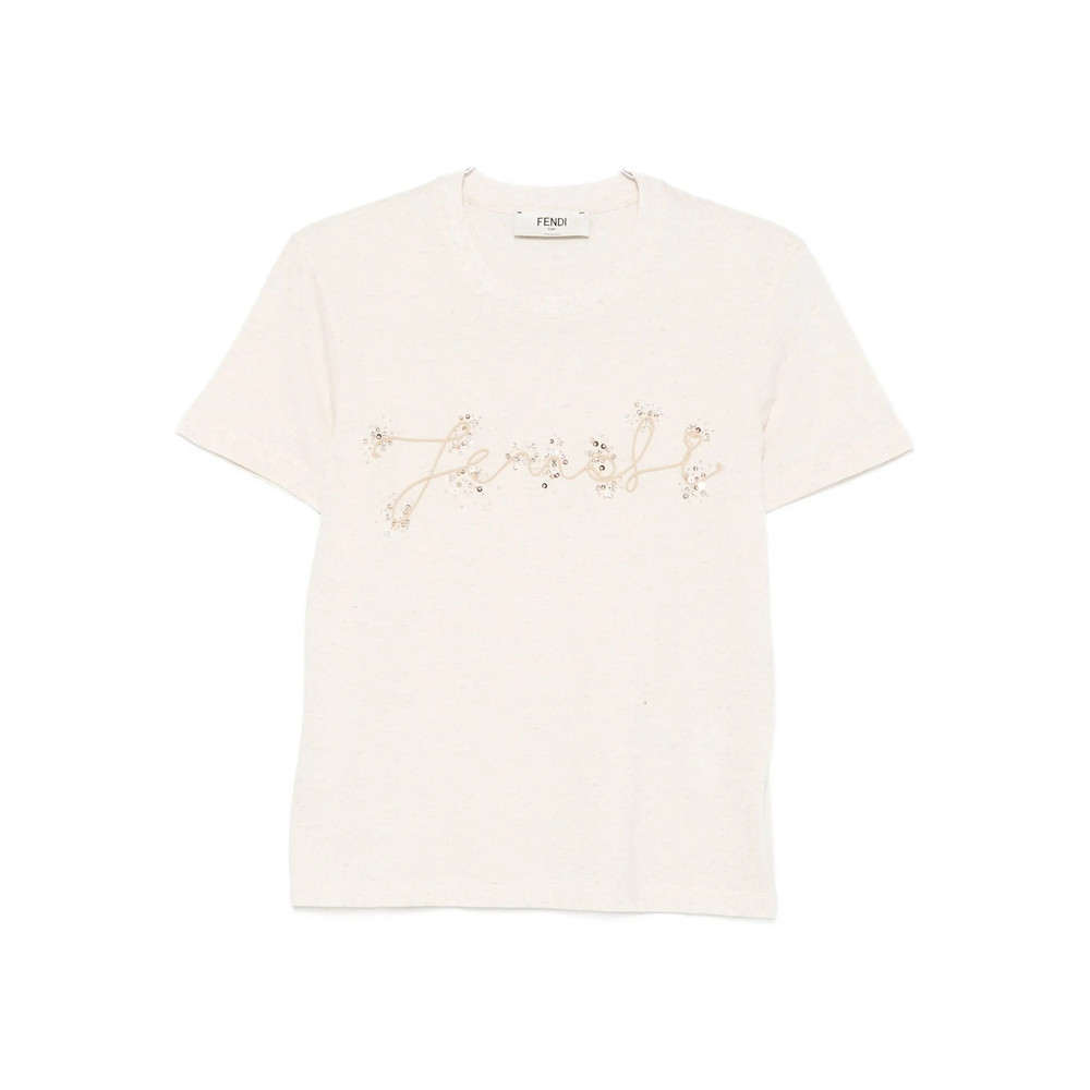 Fendi Sequin-embellished T-shirt