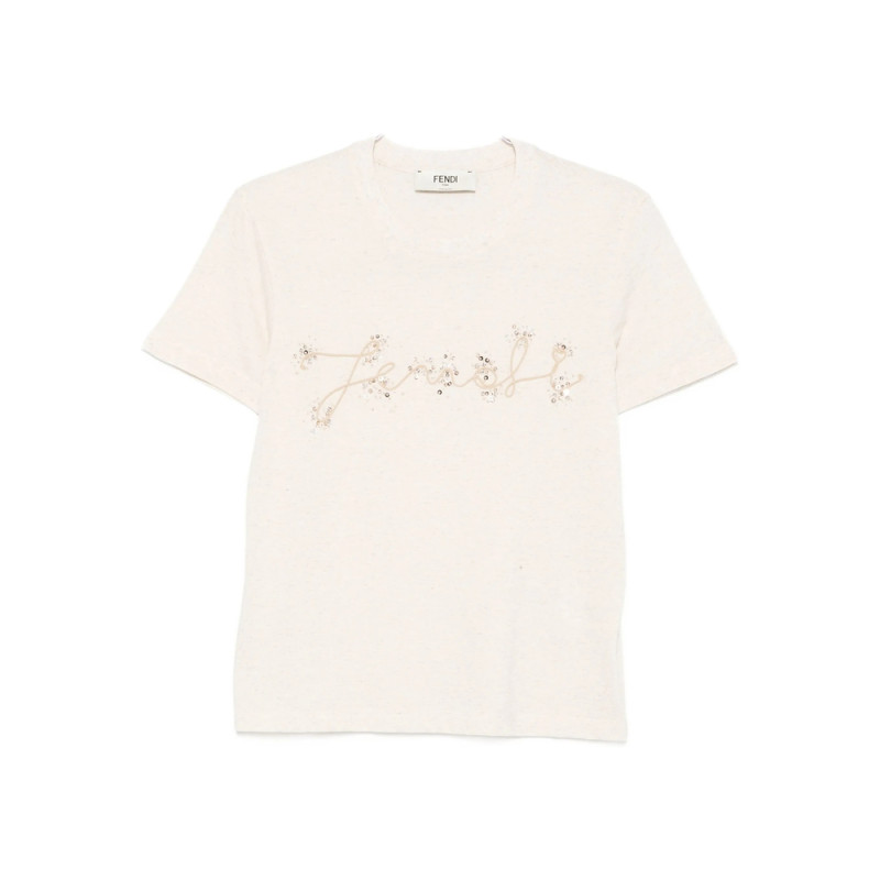 Fendi Sequin-embellished T-shirt