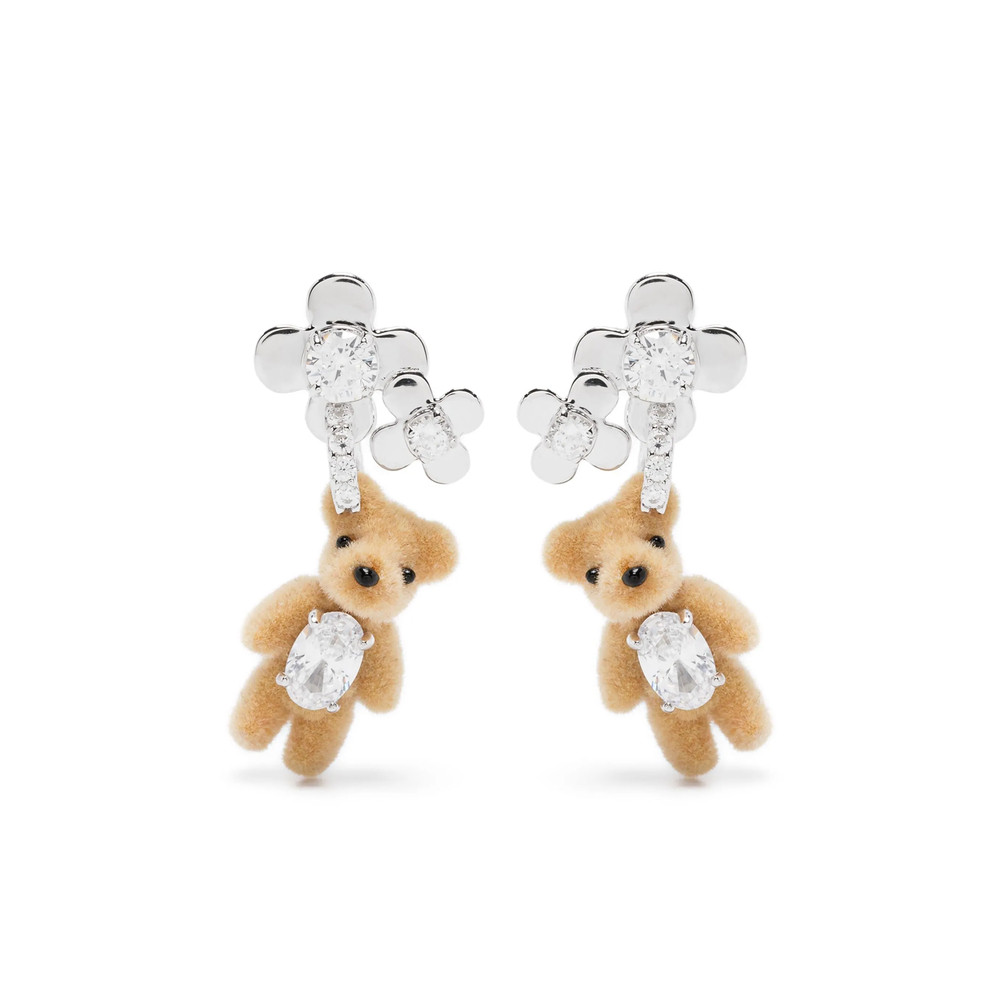 Yvmin Mini Bear Flower Earrings