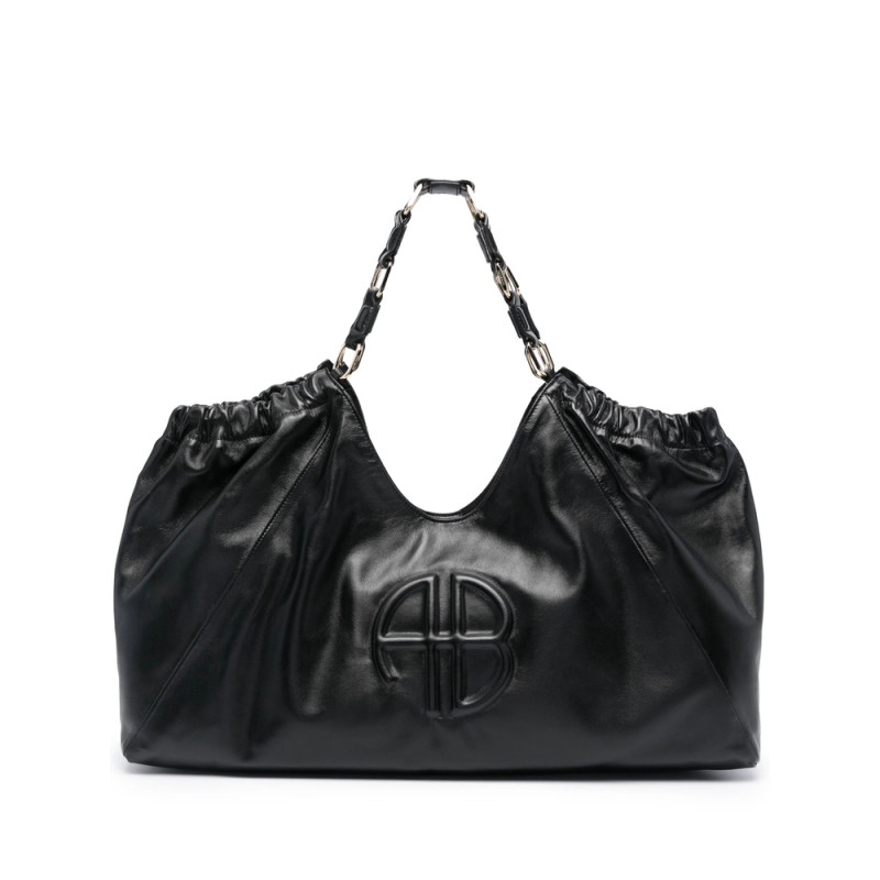 Anine Bing Logo-embossed Leather Tote Bag