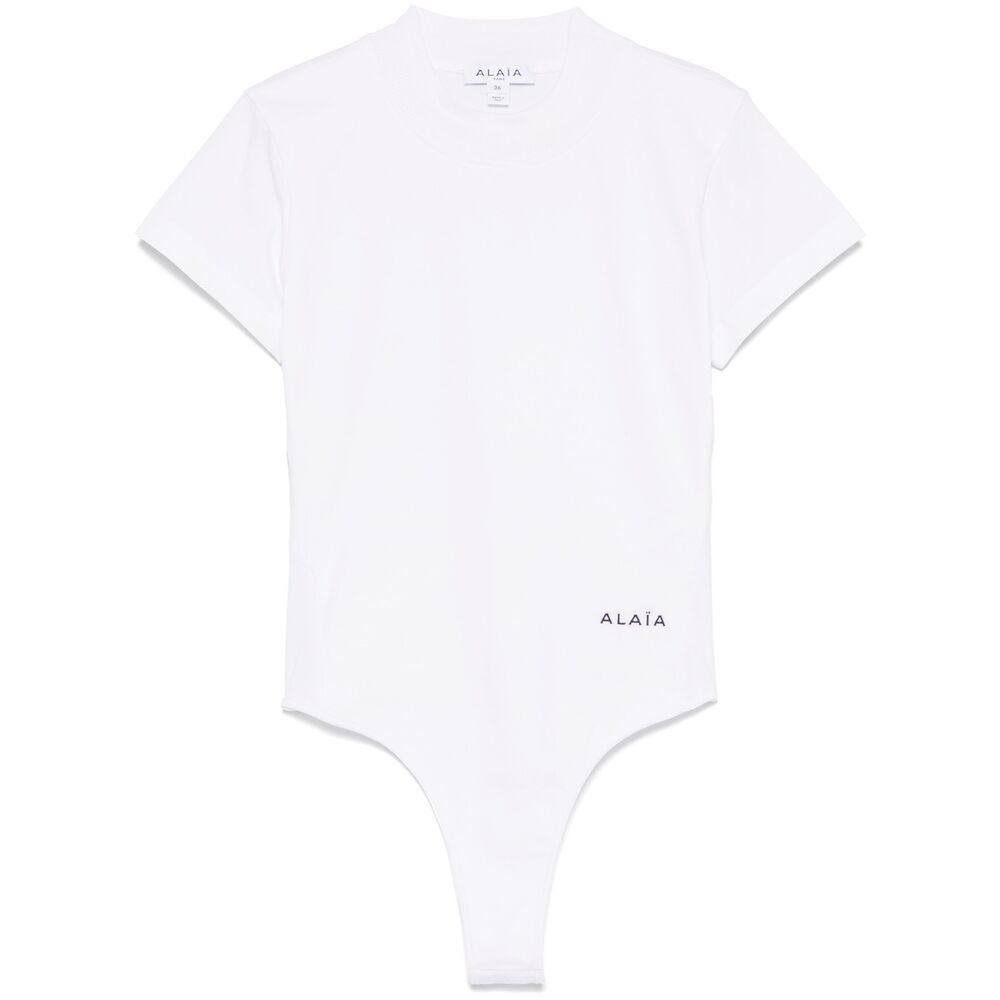 Alaïa Logo-embroidered Bodysuit