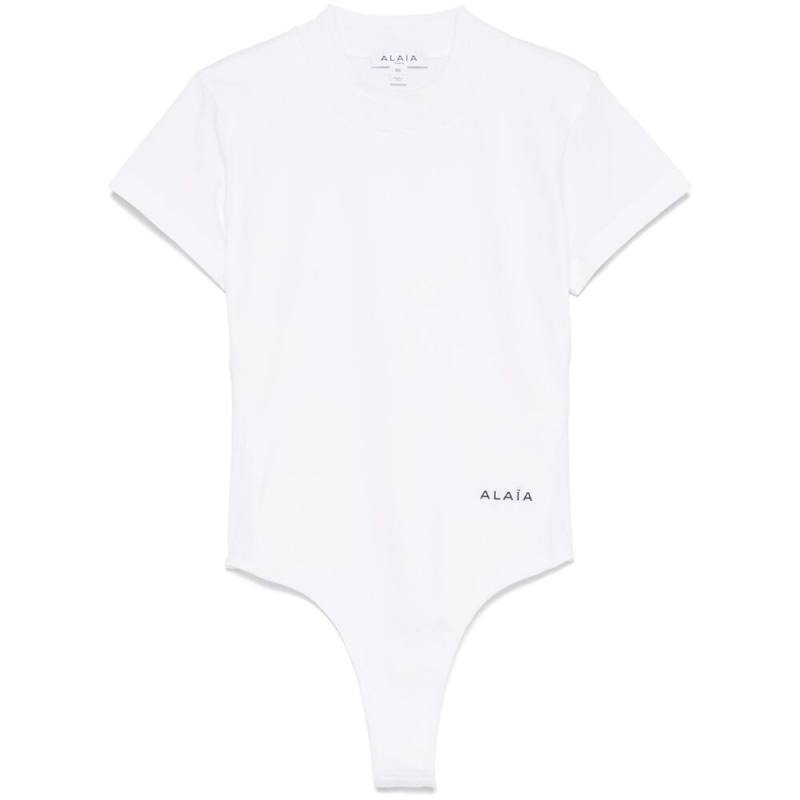 Alaïa Logo-embroidered Bodysuit