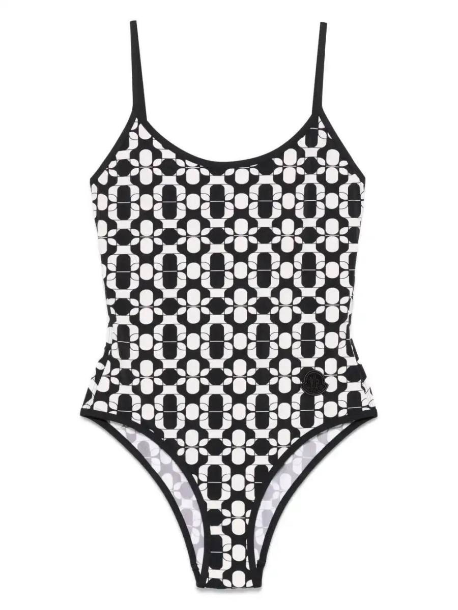geometric-print swimsuit