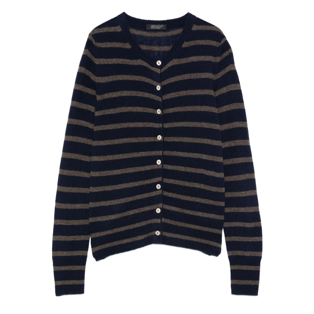 Aragona Striped Button Cardigan