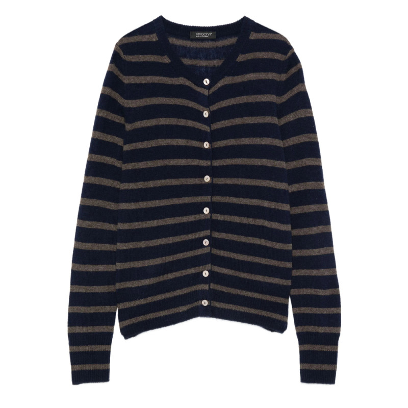Aragona Striped Button Cardigan