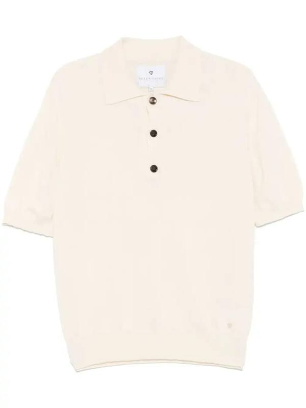 crepe polo shirt