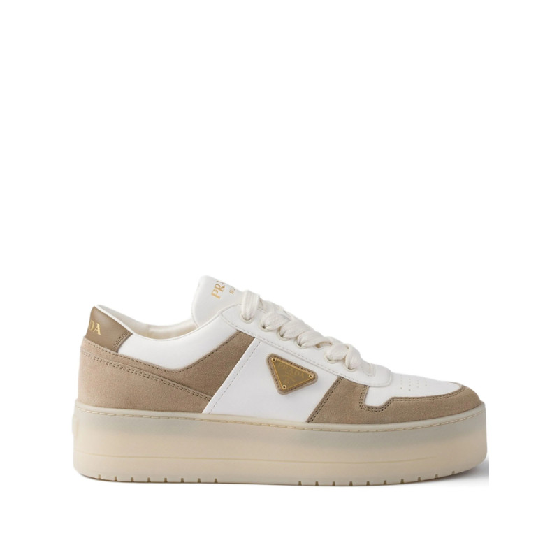 Prada Downtown Bold Leather Sneakers