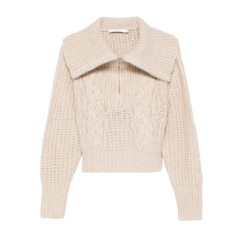 Iro Cable-knit Half-zip Jumper
