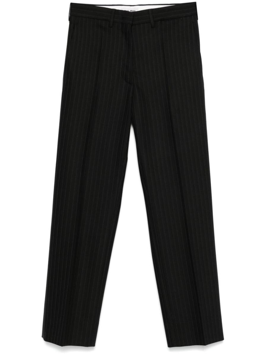 pinstriped trousers