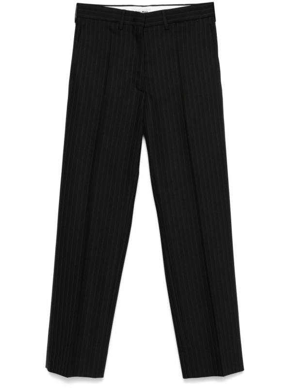 pinstriped trousers