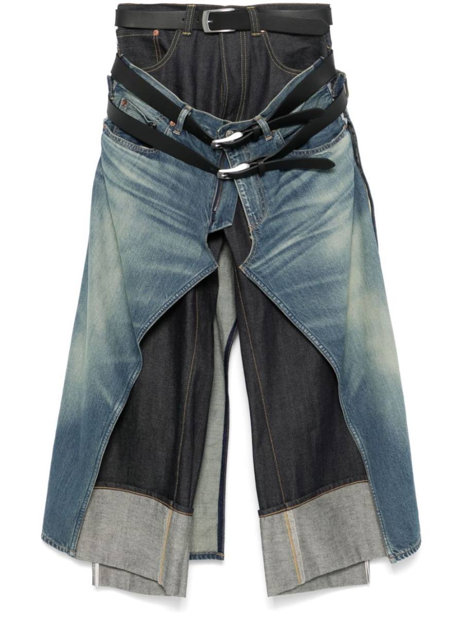 belted jeans