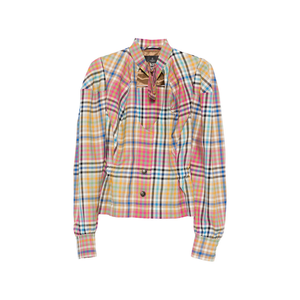 Vivienne Westwood Plaid Button Front Top