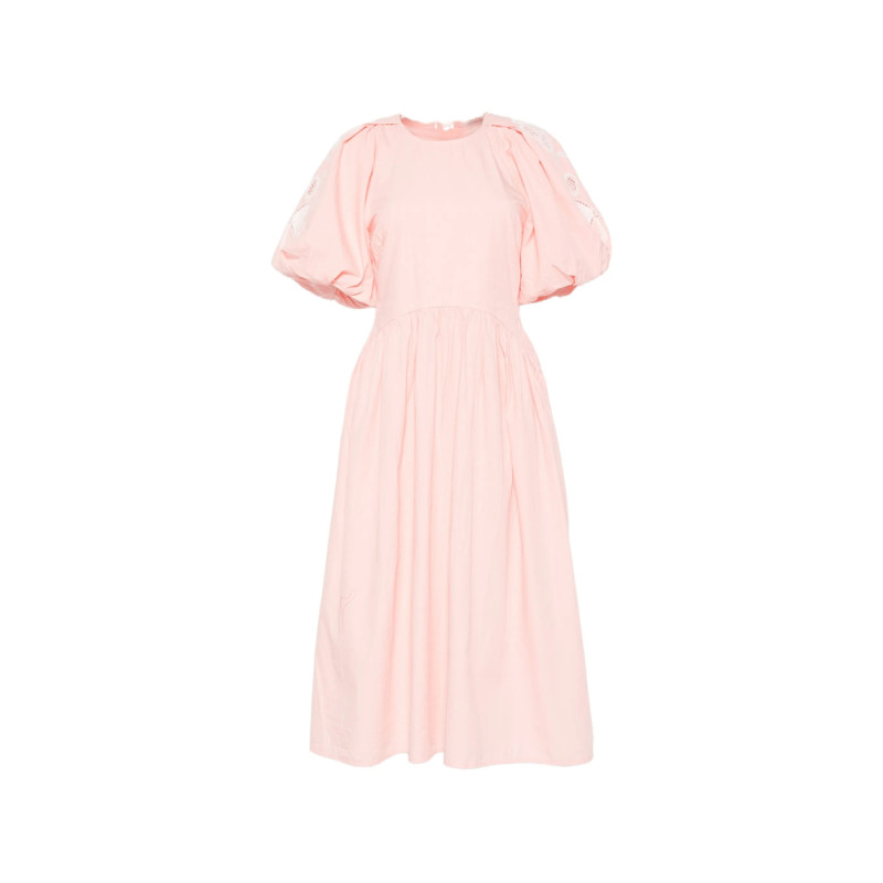 Stine Goya Broderie-anglaise Puff-sleeve Dress