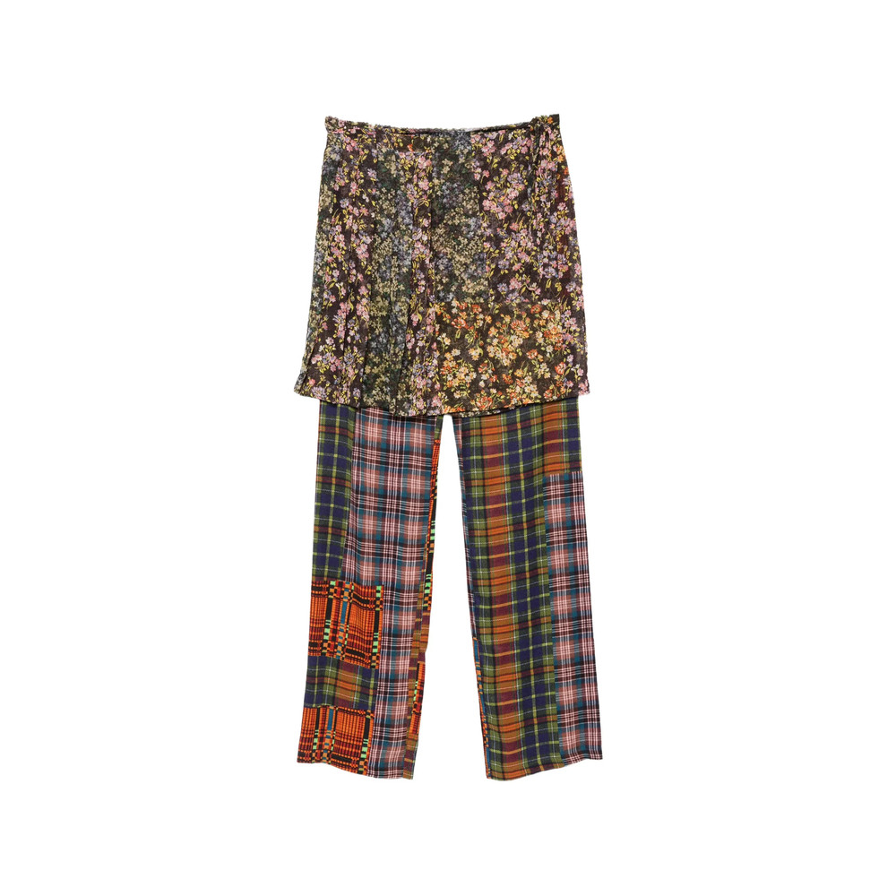Dries Van Noten Prittina Floral-print Patchwork Trousers