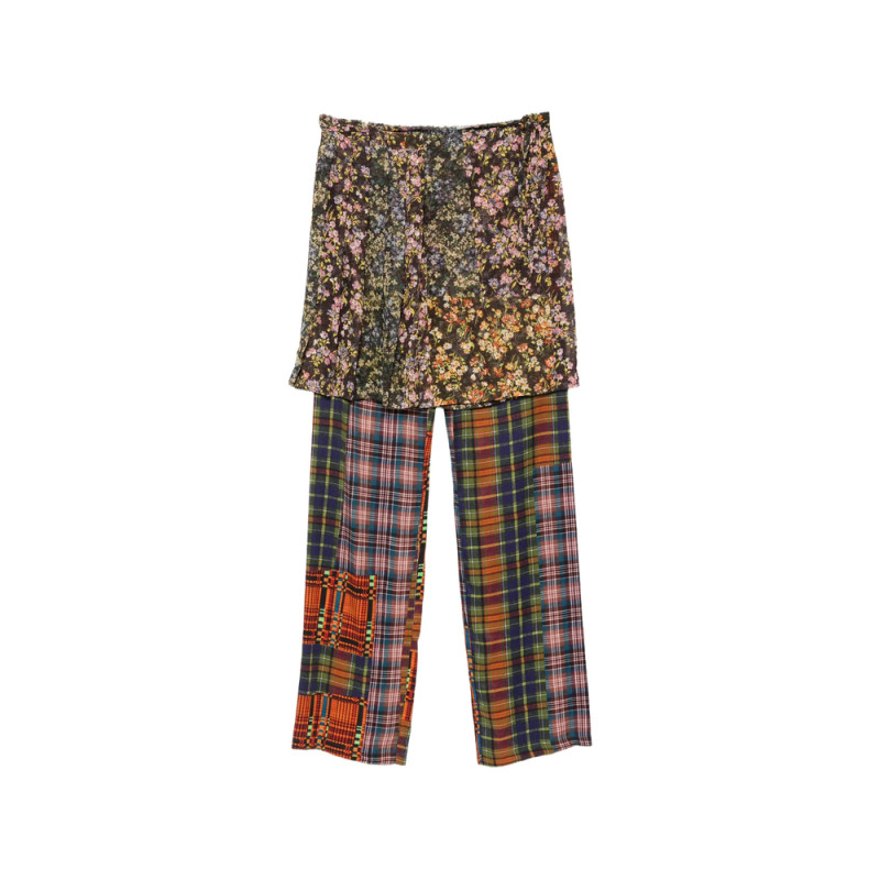 Dries Van Noten Prittina Floral-print Patchwork Trousers