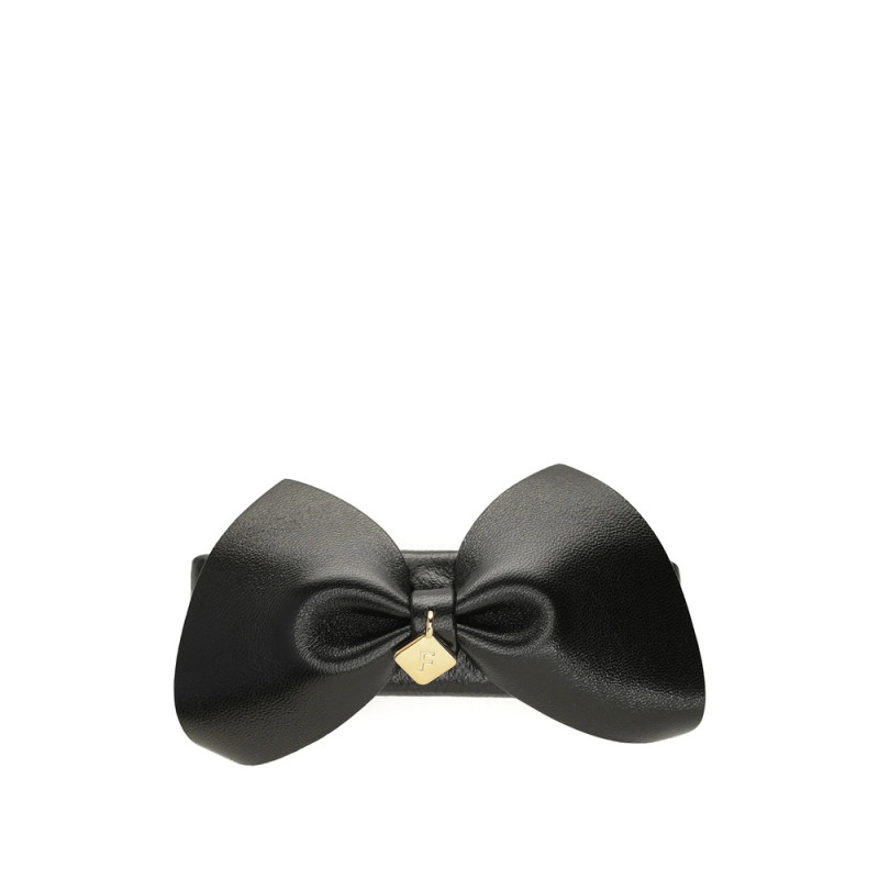 Ferragamo Satin Leather Hair Clip