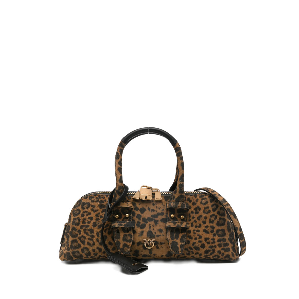 Pinko Leopard-print Padlock Tote Bag