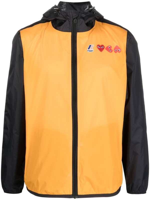 two-tone hooded jacket