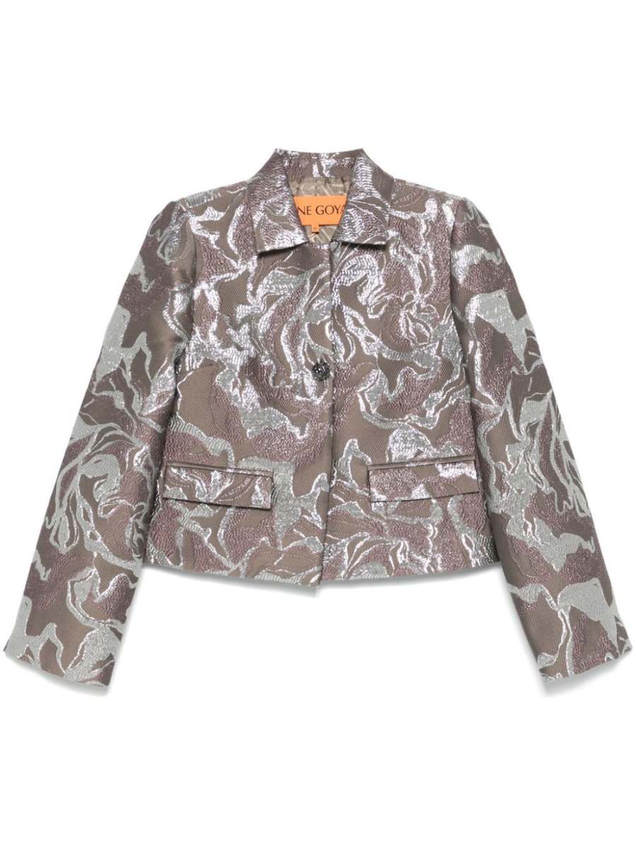 abstract metallic pattern jacket