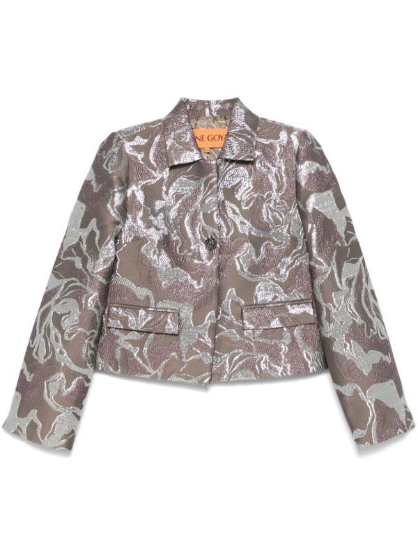 abstract metallic pattern jacket