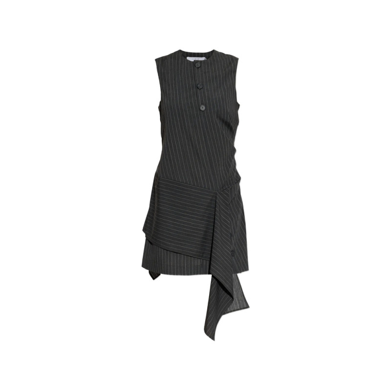 Iro Klea Pinstripe Layered Mini Dress