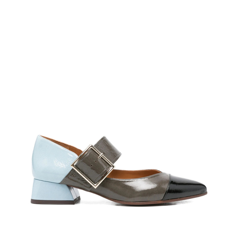 Chie Mihara 35mm Buckle-strap Block-heel Pumps
